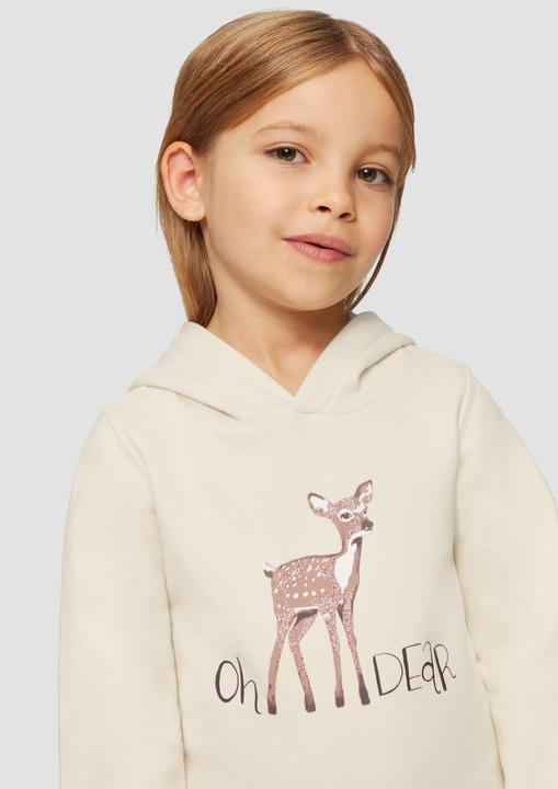 Produktbild S.Oliver Sweatshirt Wärmendes Kapuzen-Sweatshirt mit Glitzerprint (116, 122)