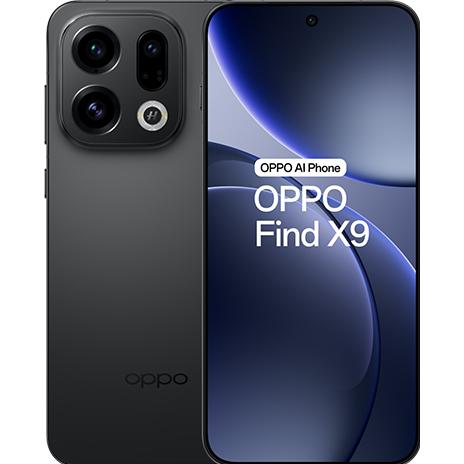 OPPO Find X9 (512 GB, Black, Schwarz, Space Black, 6.59", Dual SIM, 5G), Smartphone, Schwarz