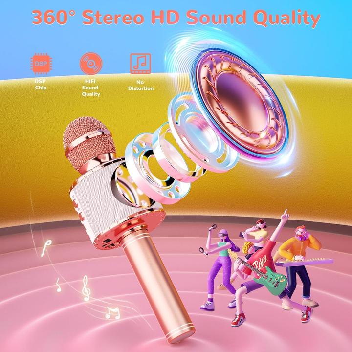 Produktbild Ankuka LED Karaoke Mikrofon Kinder mit Stimmenverzerrer