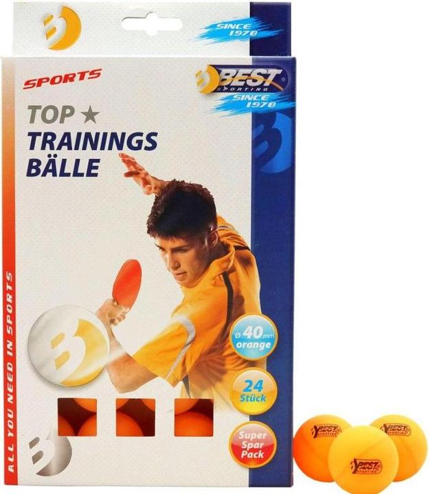 Best Sporting Piłeczki Do Tenisa Stołowego Training 24szt Pomarańczowe