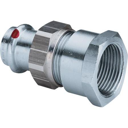 Viega , Zubehör Sanitärinstallation, Prestabo Forskruning 22 - 3/4" Muffe/Muffe Af Ulegeret Stål