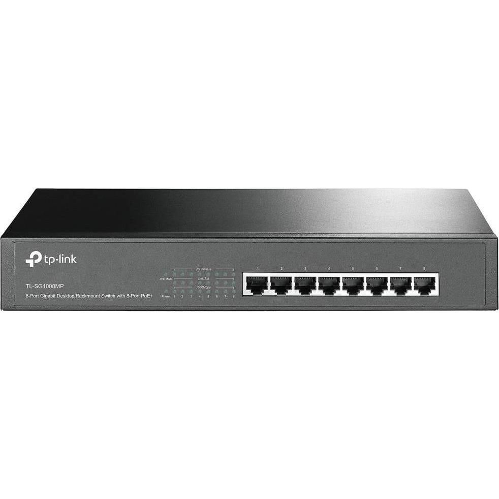 TP-Link TL-SG1008MP V2 (8 Ports), Netzwerk Switch, Schwarz