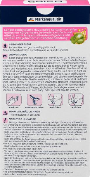 Actual product image dm Balea Cold wax strips bikini area