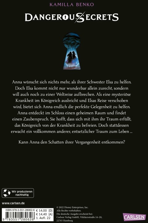 Actual product image Disney - Dangerous Secrets 4: Elsa and Anna: THE FOREST OF SHADOWS (The Ice Queen) (Walt Disney, Kamilla Benko, Nina Ohlmann, German)