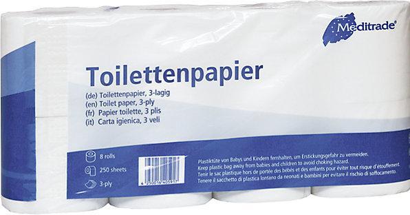 Actual product image Meditrade Toilet paper 3-ply 8 rolls (8 pcs.)