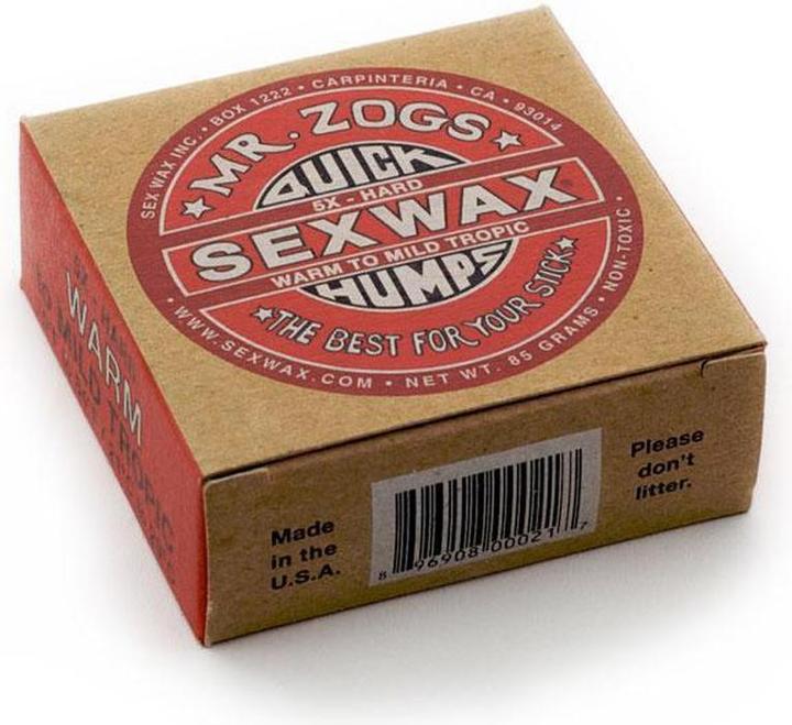 Sex Wax Sexwax Quick Humps Surf Wax Warm/MildTropic 21-29° (RED)