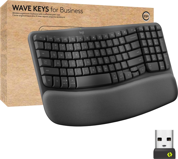 Logitech Wave Keys for Business (Eng. Int., Kabellos)