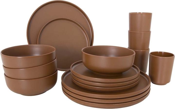 Actual product image Bo-Camp - Industrial collection - Servies - Patom - 16 Delig - Terra (4 persons)