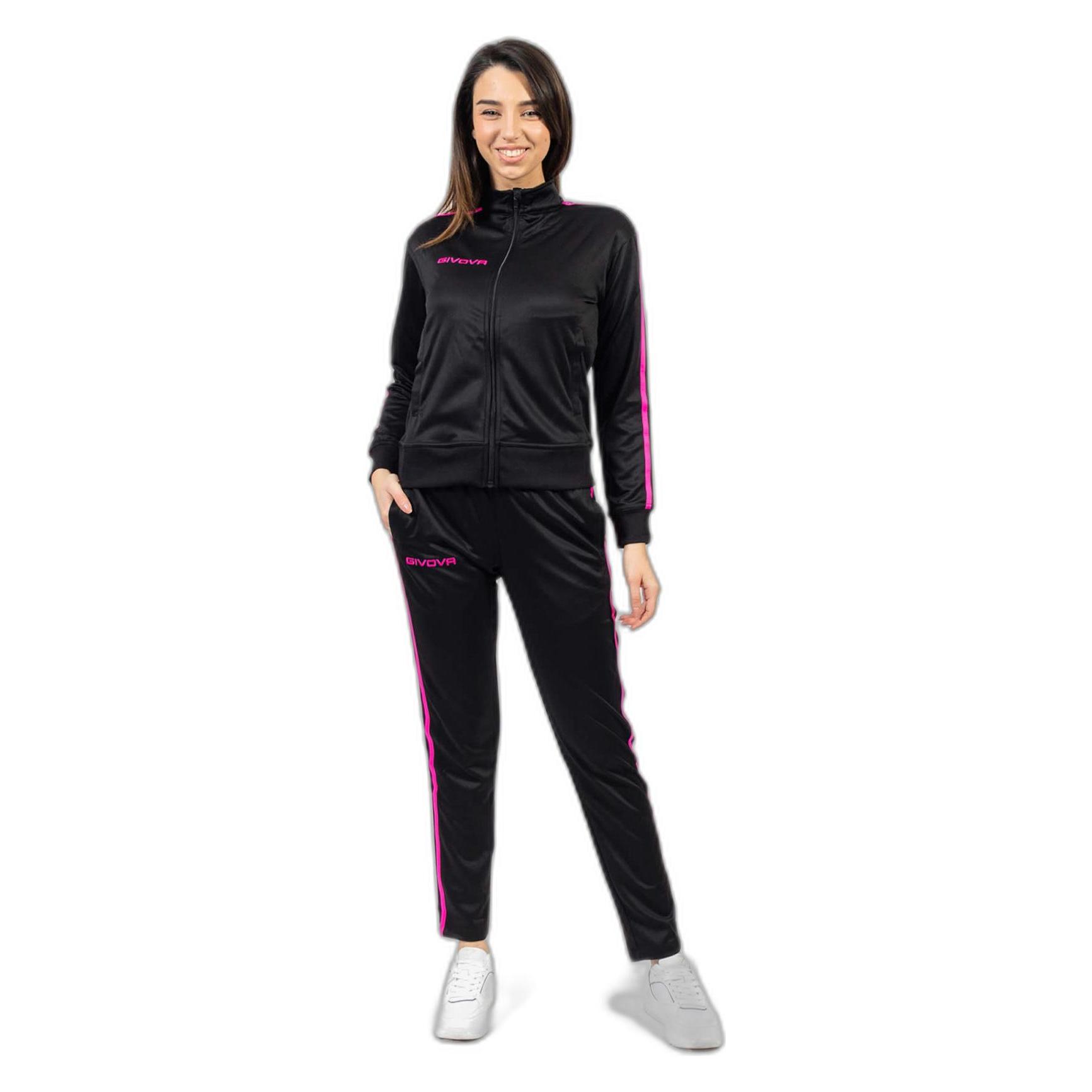Givova, Damen, Trainingsjacken, Revolution Summer (S), Schwarz, Pink, S