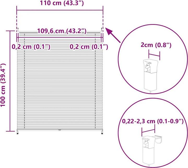Produktbild vidaXL Rollos (100 x 110 cm)