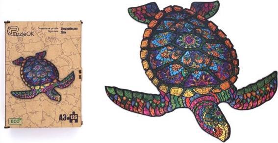 Actual product image Maksik Wooden puzzle long-life turtle PuzA3-00738