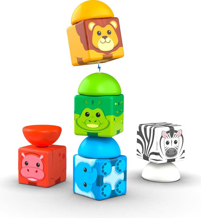 Actual product image Geomag Magicube Blocks Stacking Safari
