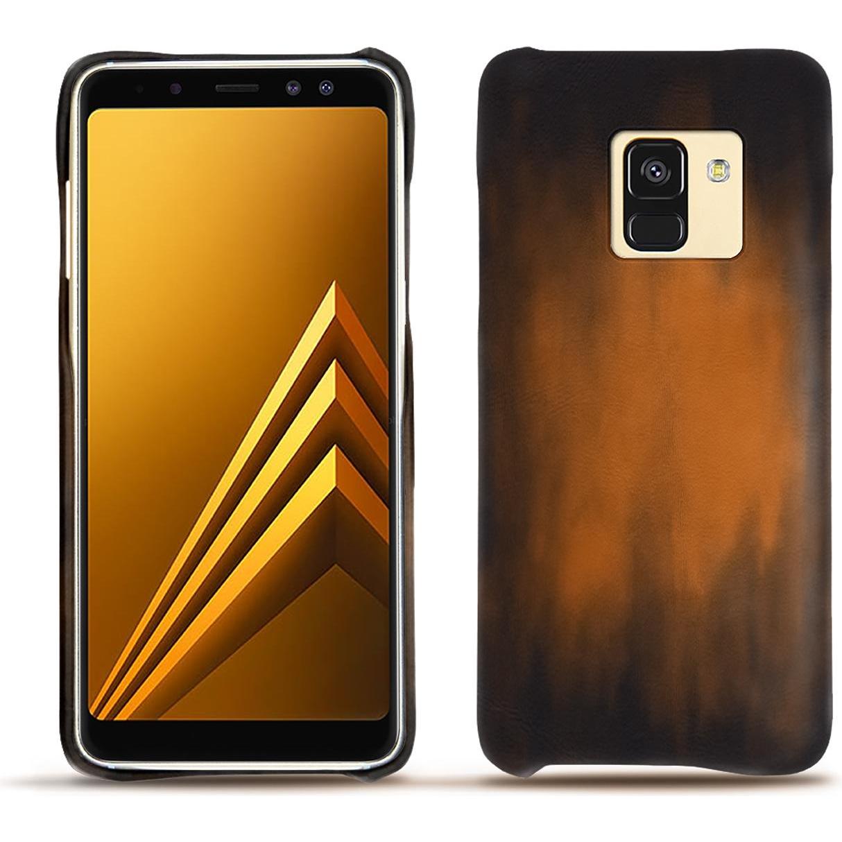 Noreve Lederschutzhülle (Samsung Galaxy A8 (2018)), Smartphone Hülle, Braun