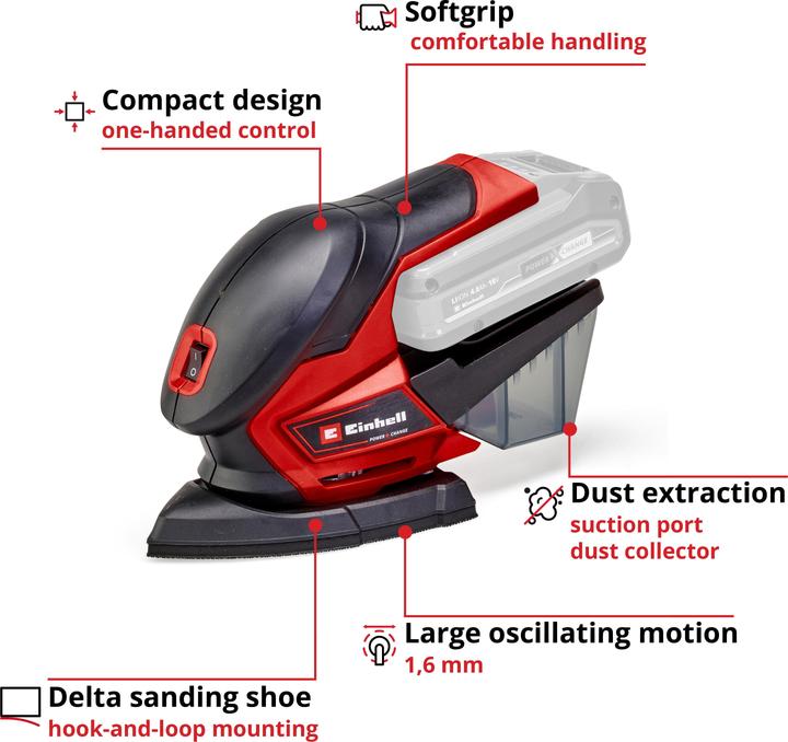Image du produit Einhell TE-OS 18/150 Li Solo (Ponceuse multi)