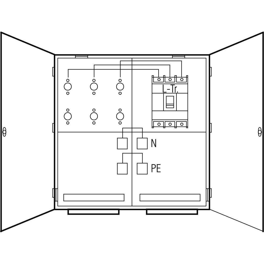 ABN, Verteilerschrank Zubehör, Wandlermessschrank IP54 By WMS121-55