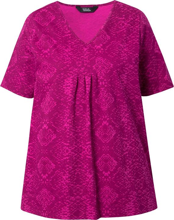 Actual product image Ulla Popken Snake Print V-Neck Tee (54)