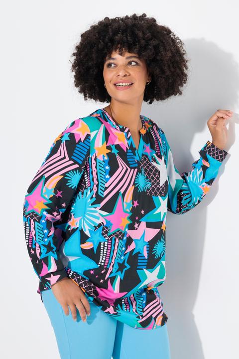 Actual product image Angel of Style A-line tunic blouse with star pattern (44)