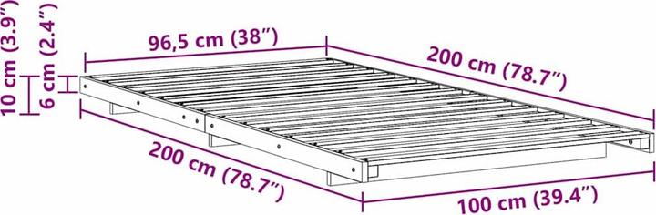 Actual product image vidaXL Bettgestell (100 x 200 cm)