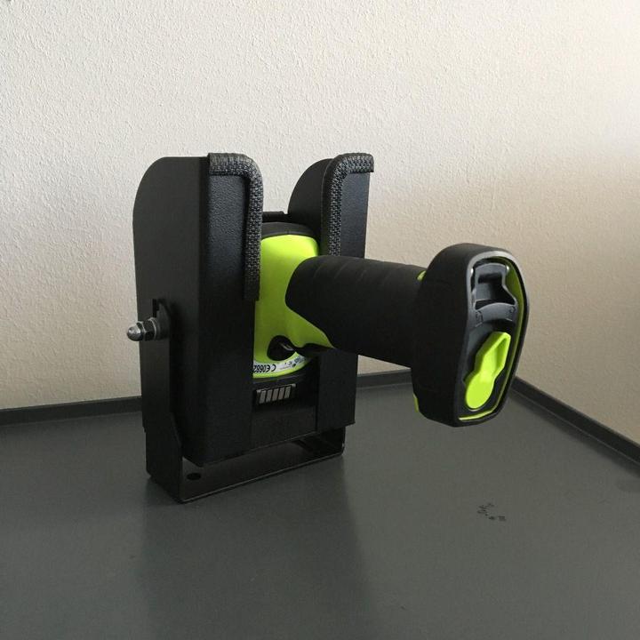 Actual product image Max Michel Zebra DS3578, DS3678, LI3678, LI3678-ER scanner mount with mounting bracket