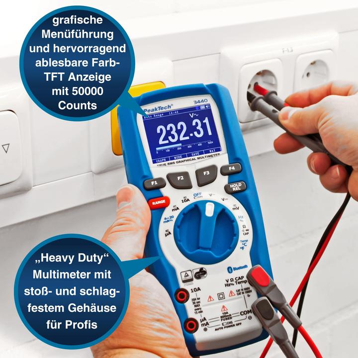 Produktbild Peaktech P 3440 Grafisches Digitalmultimeter (CAT III 1000V, CAT IV 600V)