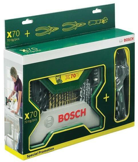 Produktbild Bosch Zubehör X-Line Zubehörkoffer Zangen-Set 70-tlg. (Innensechskant, Kreuz Pozidriv PZ)