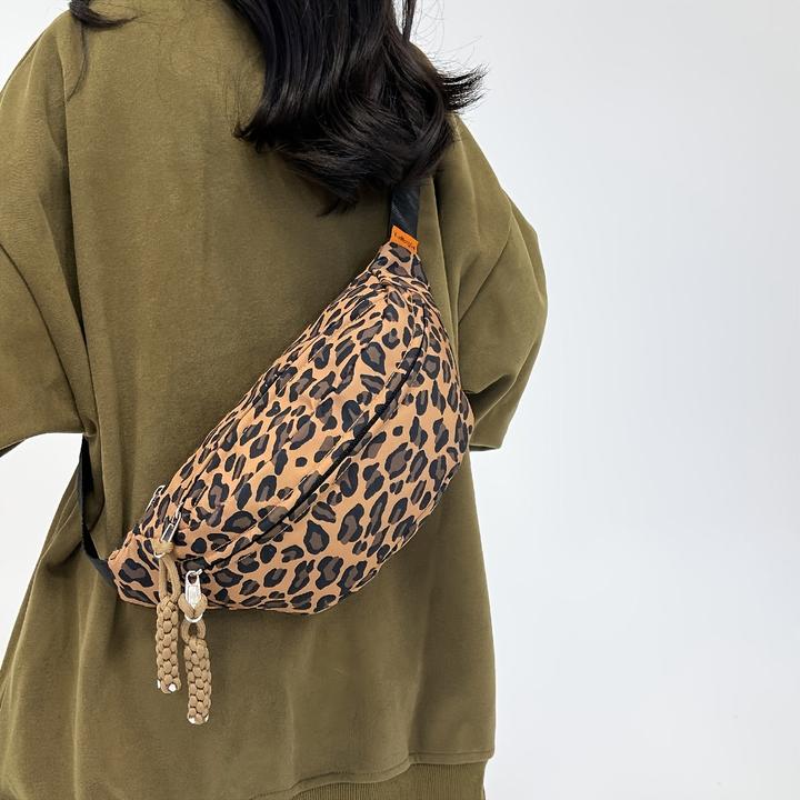 Actual product image Only-Bags.Store Mode Leopard Print Chest Bag, vielseitig Kontrast Farbe Casual Waist Pack, multifunktionale
