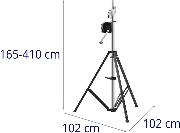 Produktbild Singercon Lichtstativ Lichtständer Leuchtenstativ Stahl/Aluminium faltbar 80 kg 1,65-4,1 m (410 cm, 80 kg)