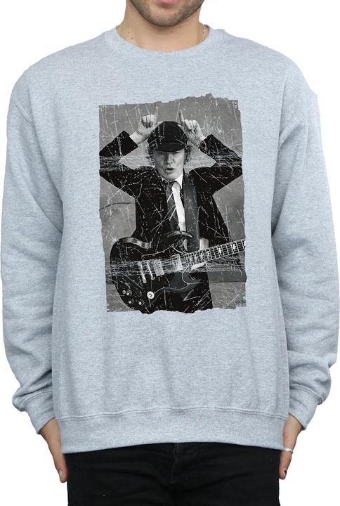 Produktbild AC/DC Angus Young Distressed Foto Baumwolle Sweatshirt (L)