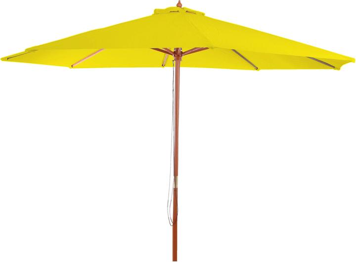 Produktbild Mendler Sonnenschirm Florida, Ø 3,5m Polyester/Holz 7kg - gelb (3.50 m)