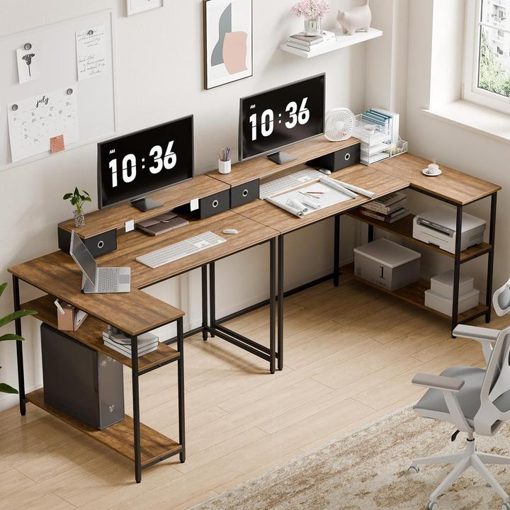 Produktbild Mondeer Scrivania Angolare a Forma di L (120 x 90 x 90 cm)