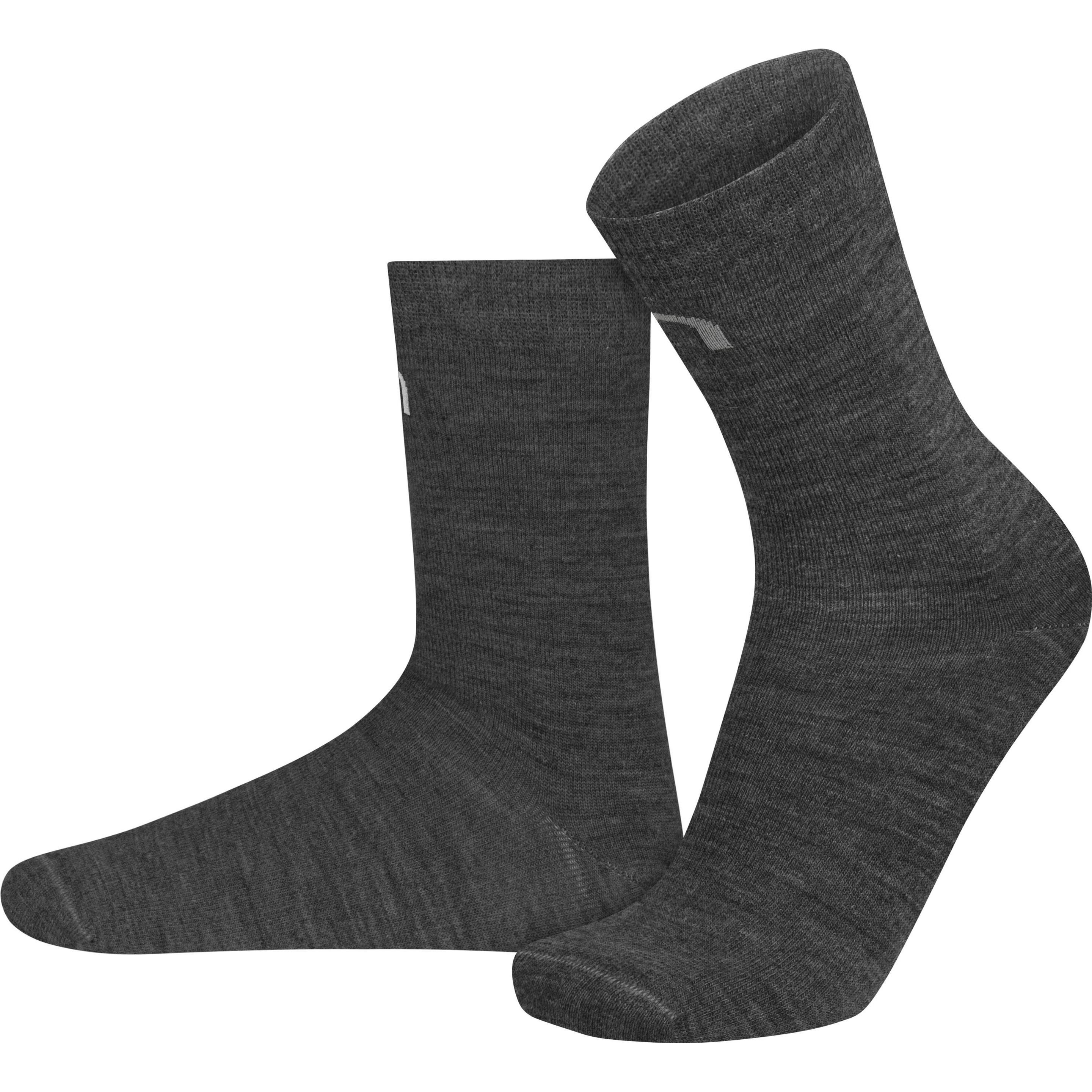 Normani, Herren, Socken, 2 Businesssocke aus Merinowolle, Grau, (2er Pack, 35 - 38)