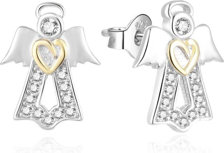 Produktbild Beneto Gentle silver angel earrings AGUP2575D (L)