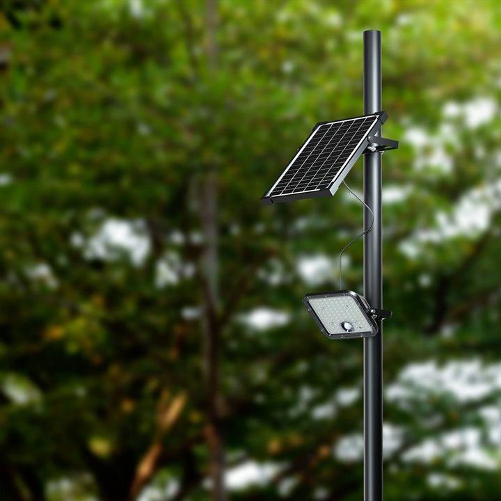 Actual product image V-TAC VT-411CCT 23756 LED-Flutlichtstrahler, Solarmodul 10 W (1500 lm, IP65)