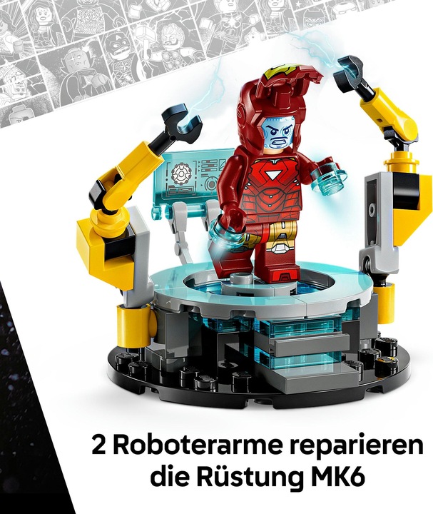 Image du produit LEGO Le laboratoire d'Iron Man : la salle des armures (76315, LEGO Super Mario)