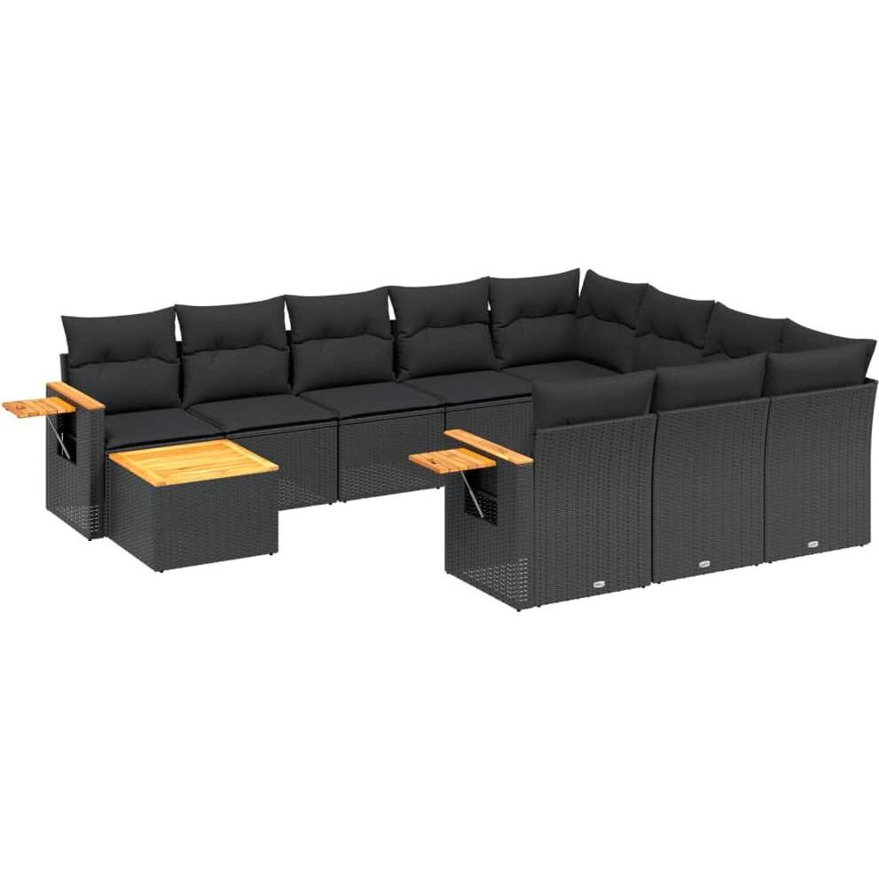 VidaXL, Gartenlounge, 10-tlg. Garten-Lounge-Set mit Kissen
