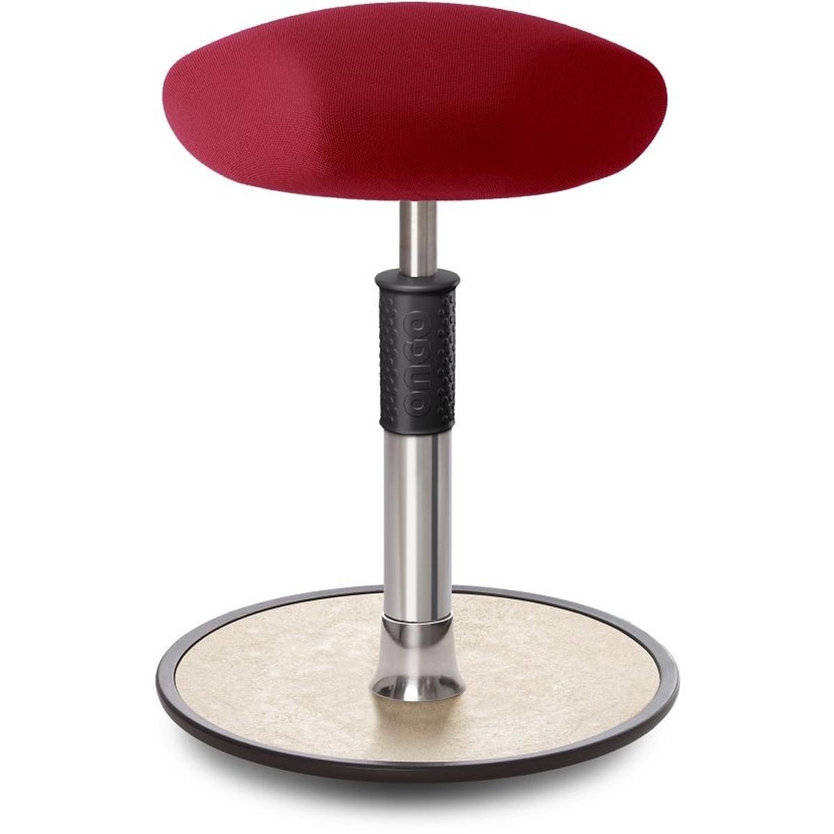 Ongo, Bürostuhl, Sitz- Stehhocker Free Regular Triangel Gestrick Dunkelrot chrom /cremeweiss