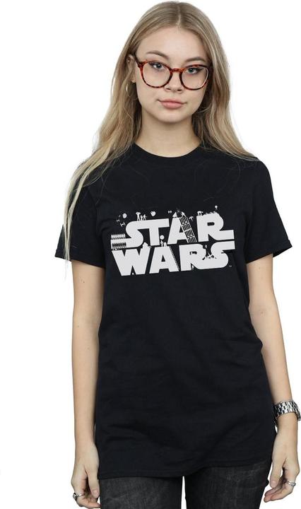 Immagine prodotto Star Wars Minimalist Logo Maglietta Ampia Donna (M)