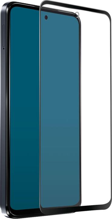 Verre trempé durable pour Motorola G73, plein écran, avec cadre Full
