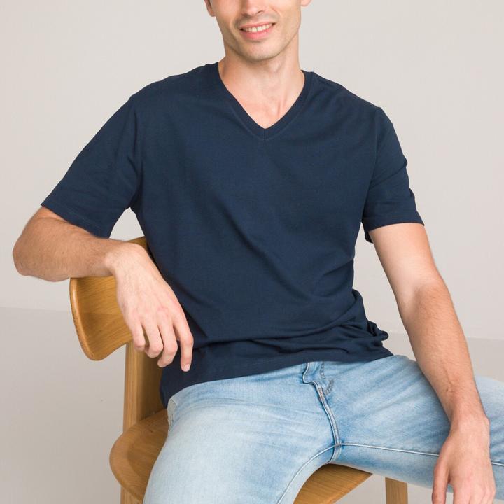 Produktbild La Redoute Collections T-Shirt mit V-Ausschnitt (M)
