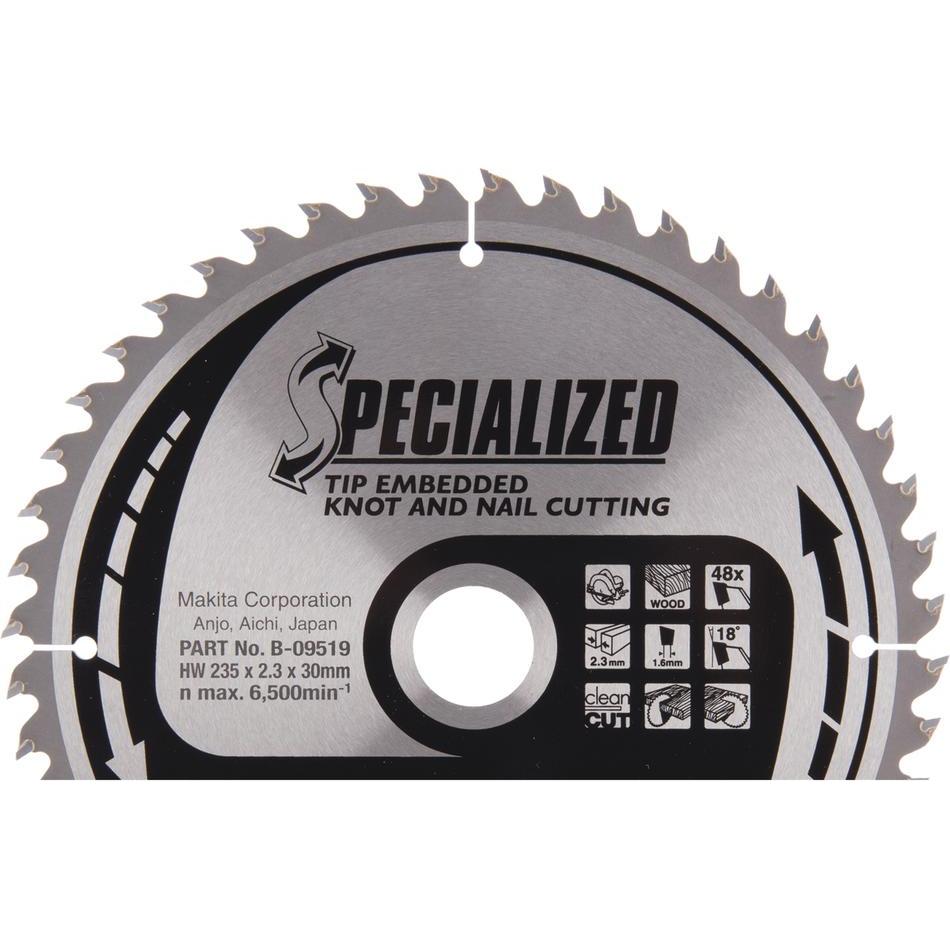 Thumbnail - Makita, Sägeblatt, Kreissägeblatt-Tiefzahn nagelfest 235x30mm T48