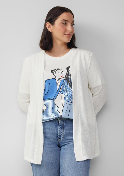 Produktbild S.Oliver Indoor-Jacke Cardigan aus Bouclégarn mit 3/4-Ärmeln (44)