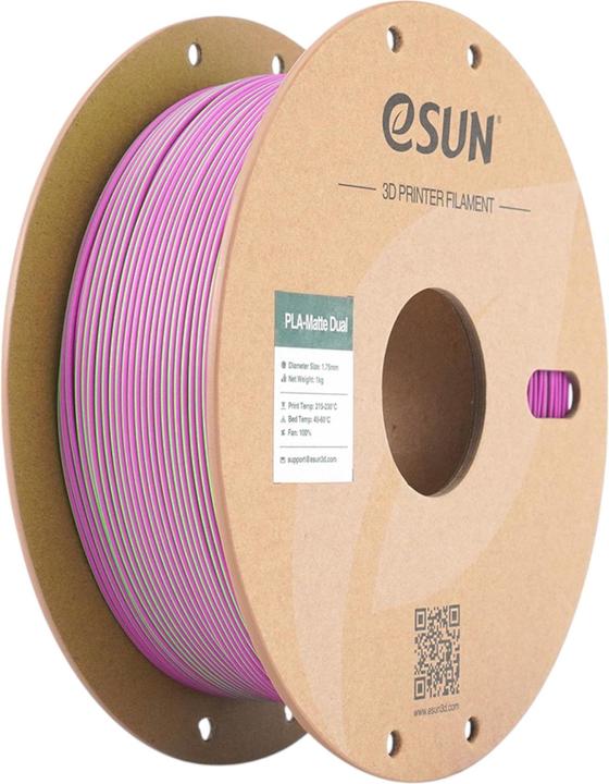 Actual product image eSUN PLA MATTE DUAL 1,75mm GREEN PINK 1kg (PLA, 1.75 mm, 1000 g, Multicoloured)