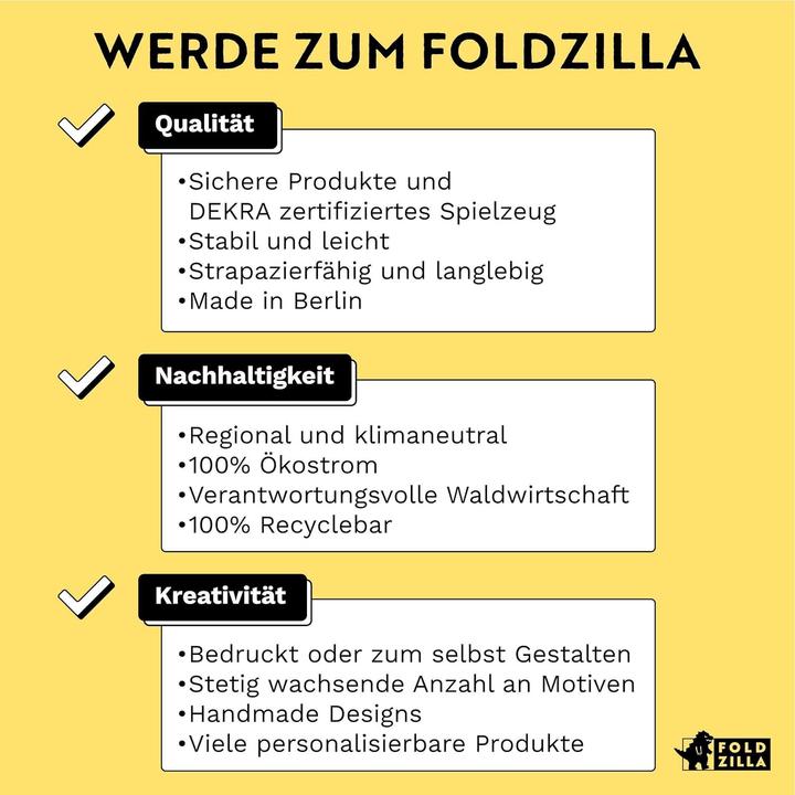 Produktbild Foldzilla Steckenpferd Bastelset aus Pappe (Einhorn)
