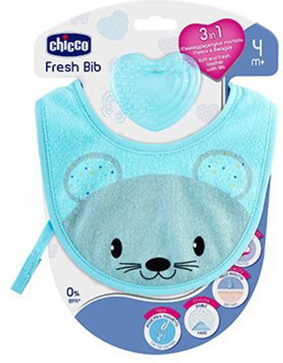 Actual product image Chicco Bib with removable bite ring (4 months)