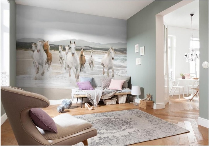 Productafbeelding Komar Witte Paarden (368 x 254 cm)