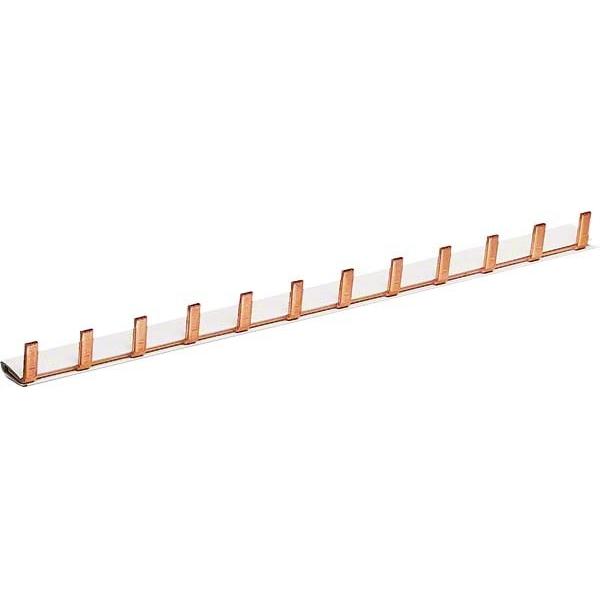 Hager, Verteilerschrank Zubehör, Phasenschiene 1polig KB163A m.Stiftanschluss 10qmm 63A 12 Module