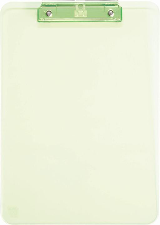 Actual product image Maul Clipboard neon, DIN A4, transparent-yellow plastic, flat, nickel-plated bracket clip (22.60 x 31.80 cm)