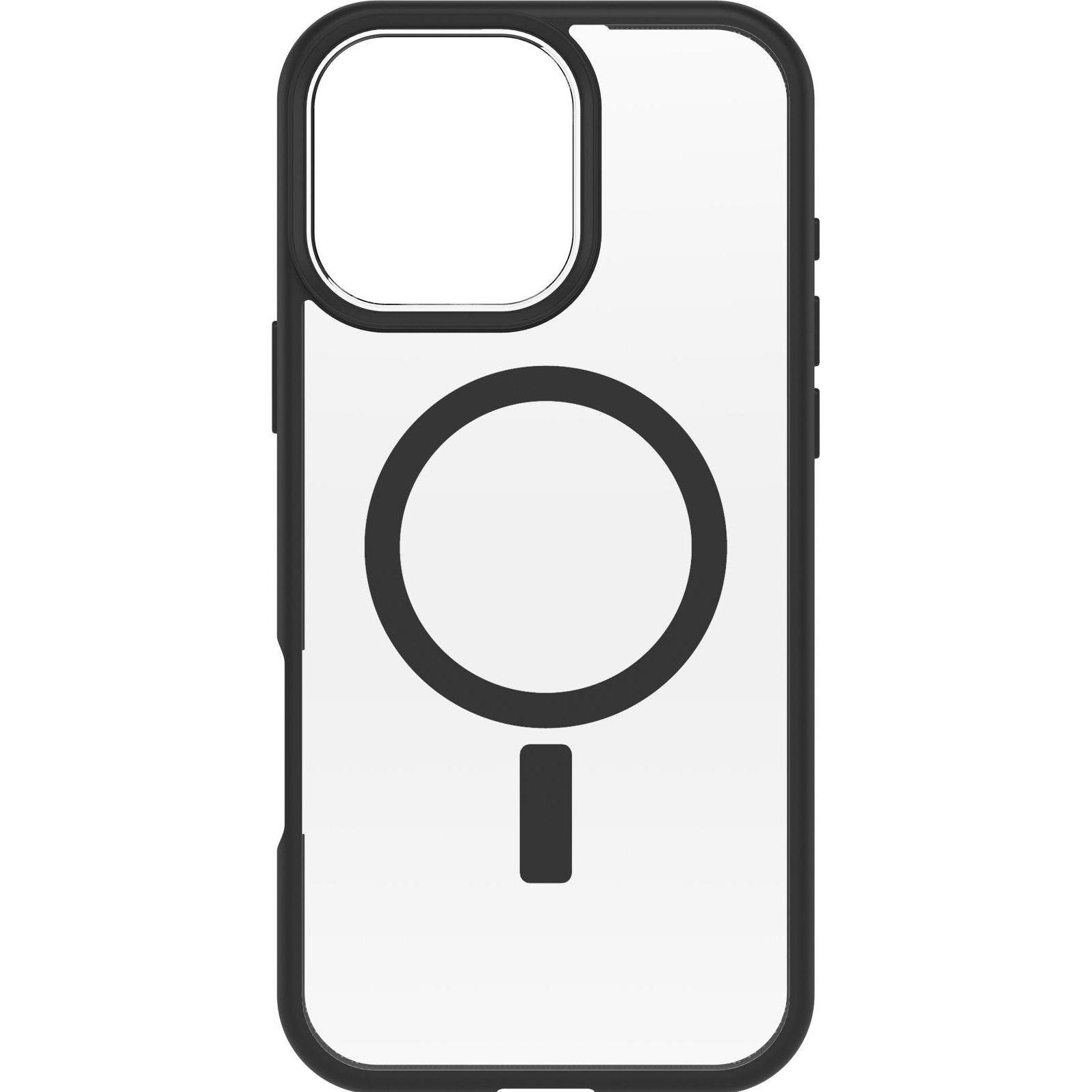 OtterBox React mit MagSafe (Apple iPhone 16 Pro Max), Smartphone Hülle, Transparent, Schwarz