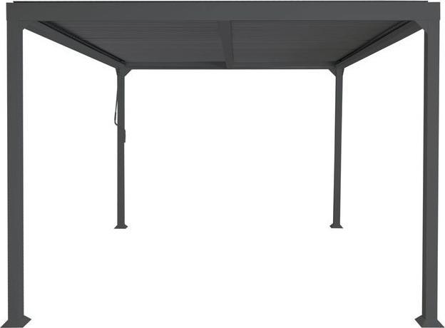 Produktbild Mendler Alu Pergola HWC-L41, stabiles 8cm-Metall-Gestell 3x3,7m, anthrazit (306 cm, 368 cm)