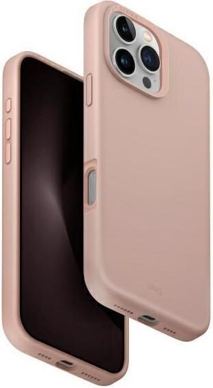 Actual product image Uniq etui Lino Hue iPhone 16 Pro Max 6.9" Magclick Charging różowy/blush pink (Apple iPhone 16 Pro Max)
